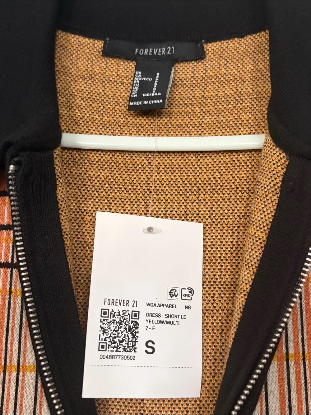 Sleeveless Plaid Polo Dress in Mustard/Black - Picture 3 of 4